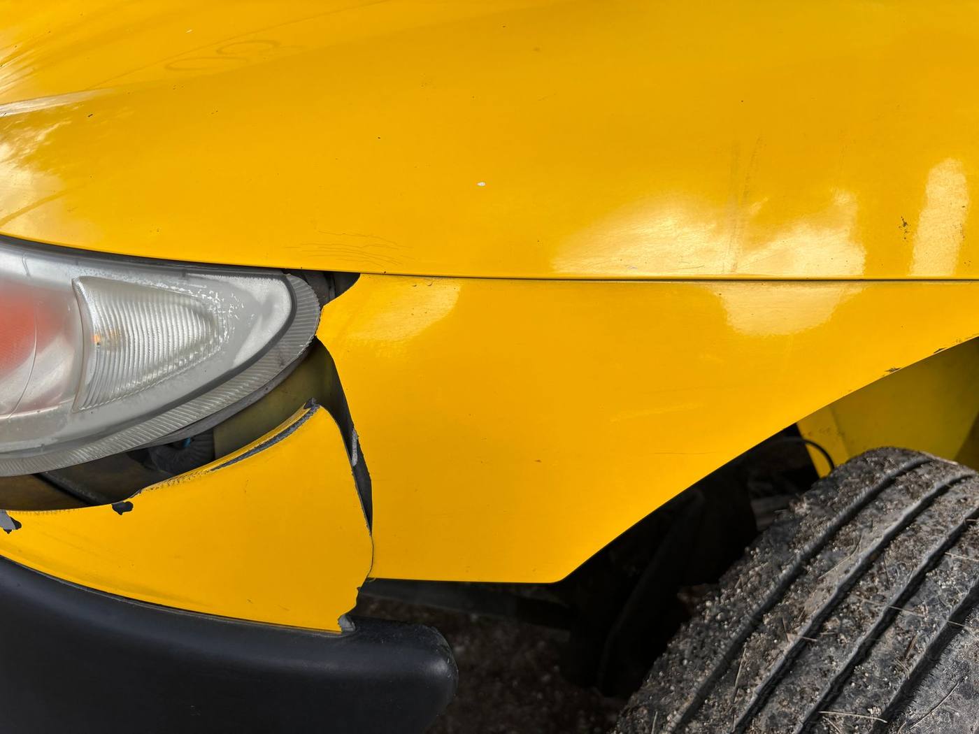 Damaged Panel — denting & painting, before