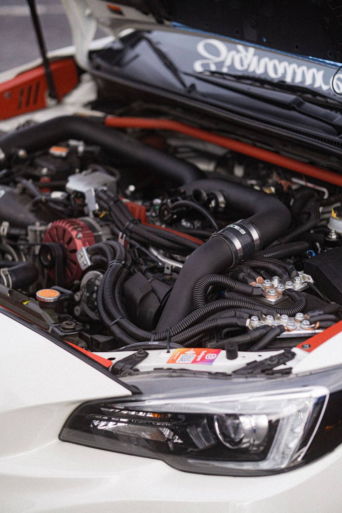 Dusty Bay — engine bay cleaning, before